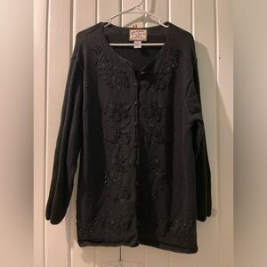 Black bling cardigan women’s 14/16 EUC